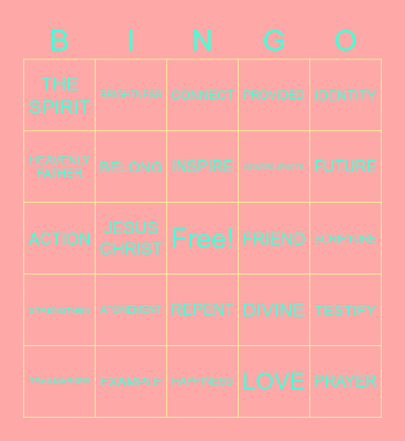 I CAN DO ALL THINGS THROUGH CHRIST Bingo Card