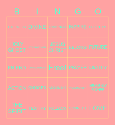 I CAN DO ALL THINGS THROUGH CHRIST Bingo Card