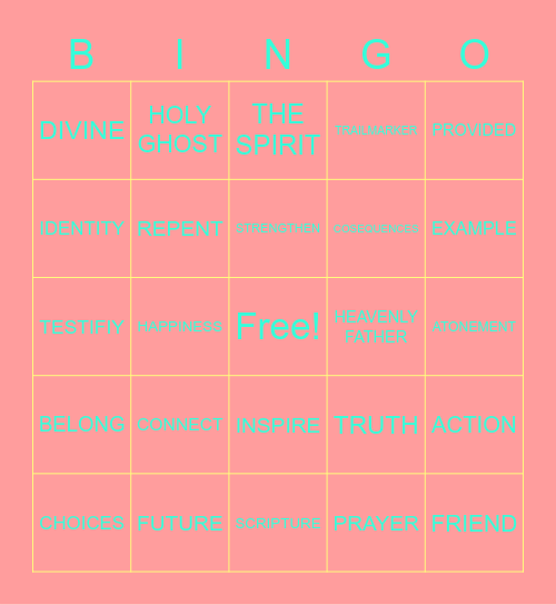 I CAN DO ALL THINGS THROUGH CHRIST Bingo Card