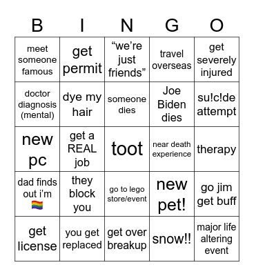 angls 2023 bingo chart Bingo Card