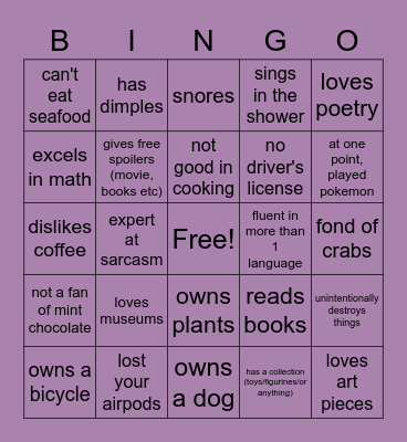 how similar are you to namjoon? Bingo Card