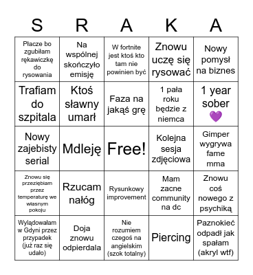 2023 bingo Card