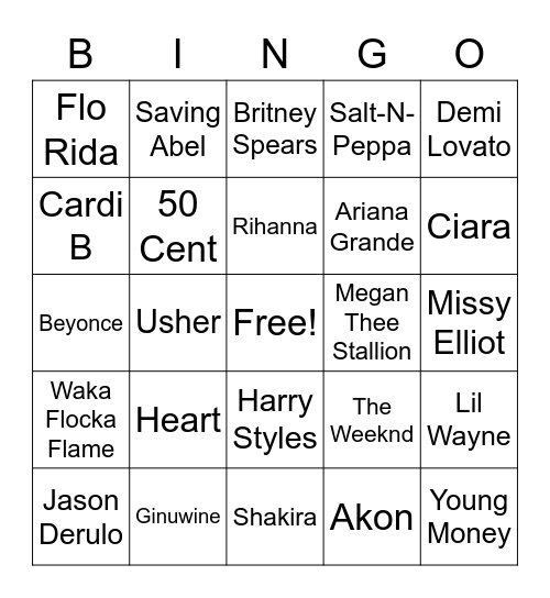 Valentine's Mingo Bingo Card