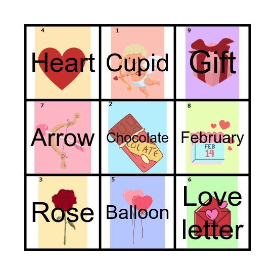 Valentine's Day Bingo Card