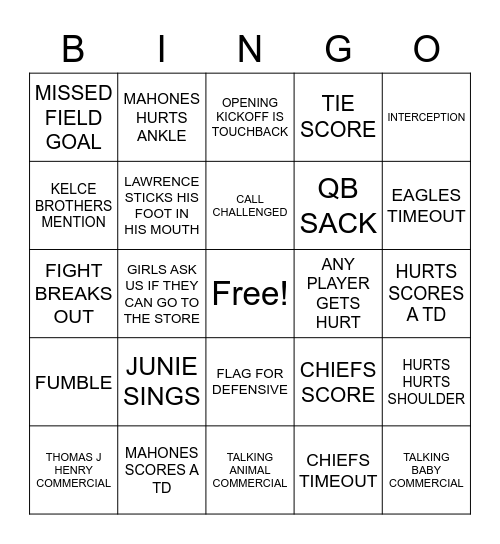 FAMARSHATEOLISON BEANGO 2023 Bingo Card