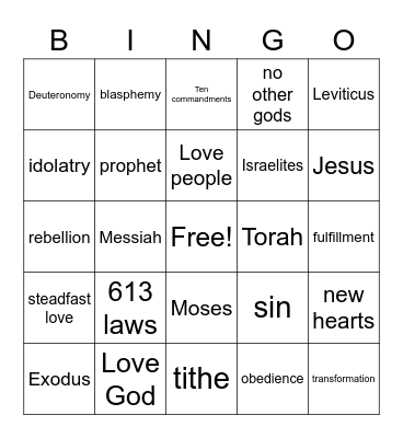 The Law Bingo Card