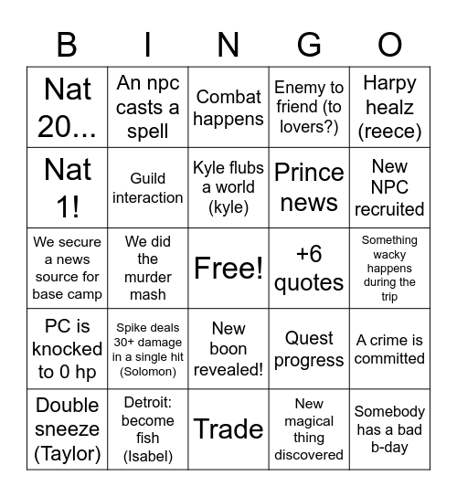 Birthday Battle Bash Royale™ Bingo Card