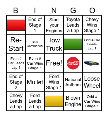 NASCAR Bingo - TBDBITL0406 Bingo Card