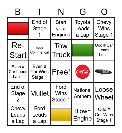 NASCAR Bingo - TBDBITL0406 Bingo Card