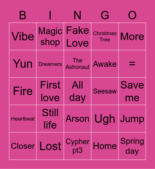 @Vminponquesitos Bingo Card