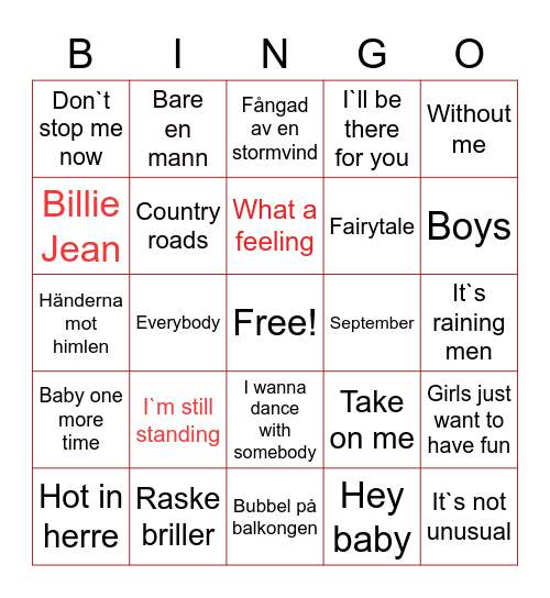 40 years of gold Bingo Card