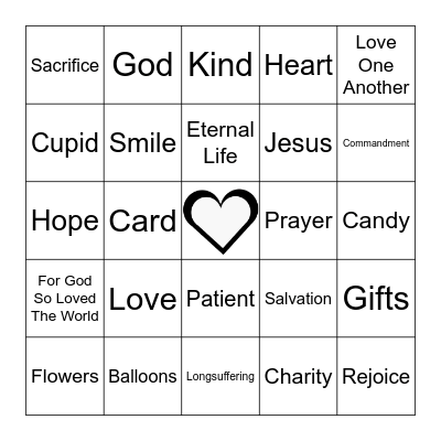 Happy Valentine's Day! Bingo Card