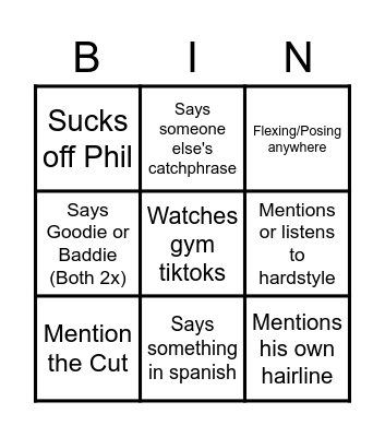 Dannywise Bingo Card