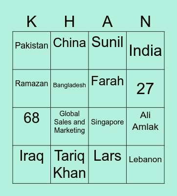 (Re)Building a Global Team: Tariq Khan at Tek Bingo Card