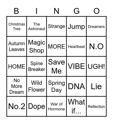 @sridwi_k Bingo Card