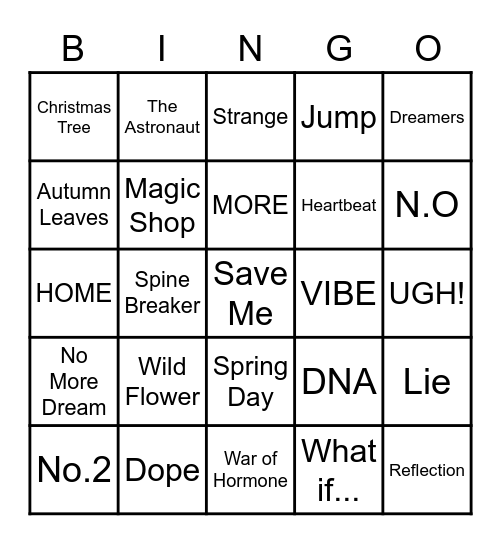 @sridwi_k Bingo Card