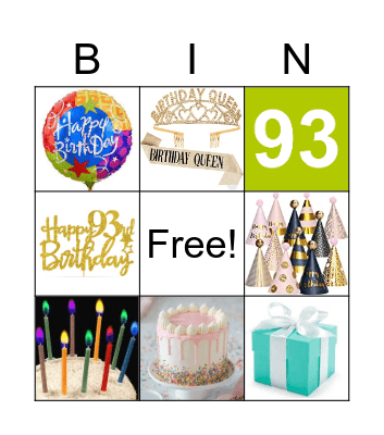 Happy 93rd Birthday! Bingo Card