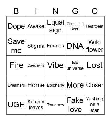 Pompom_pie Bingo Card