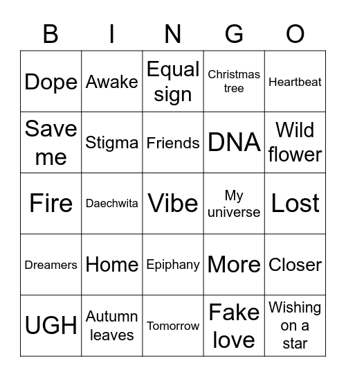 Pompom_pie Bingo Card