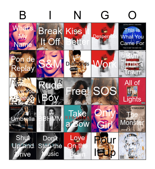 RIHANNA FOR PRESIDENT Bingo Card