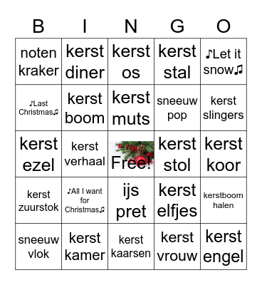 Kerst Bingo 2023 Bingo Card