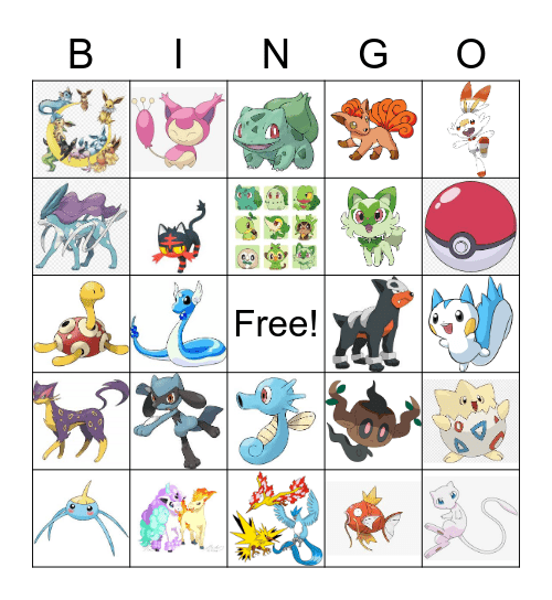 POKEMON Abigail Bingo Card