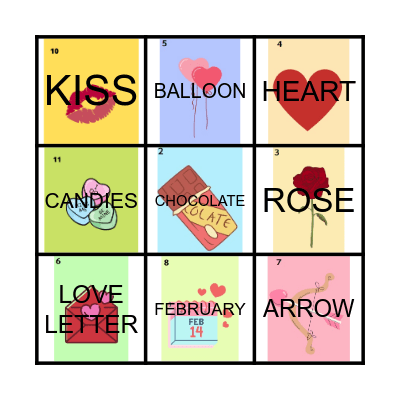 VALENTINE'S DAY Bingo Card