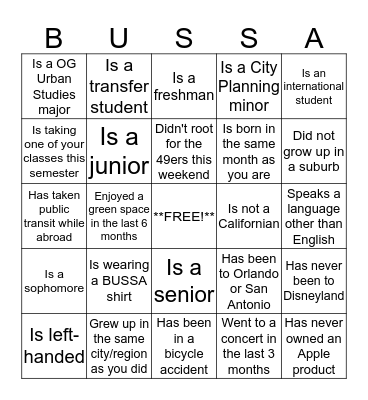 "GET-TO-YOU-KNOW" BINGO! Find a person who... Bingo Card