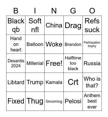 Super Maga Bingo Card