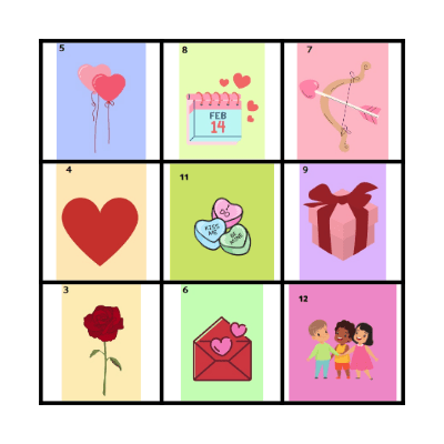 VALENTINE'S DAY Bingo Card