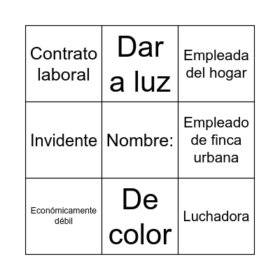 Eufemismos Bingo Card