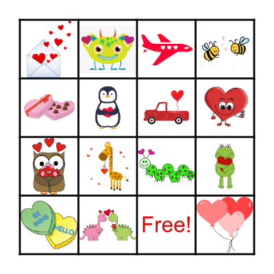 Valentine's Day Bingo Card