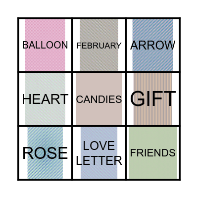 VALENTINE'S DAY Bingo Card