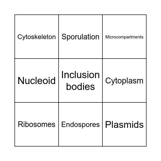 GERM Bingo Card