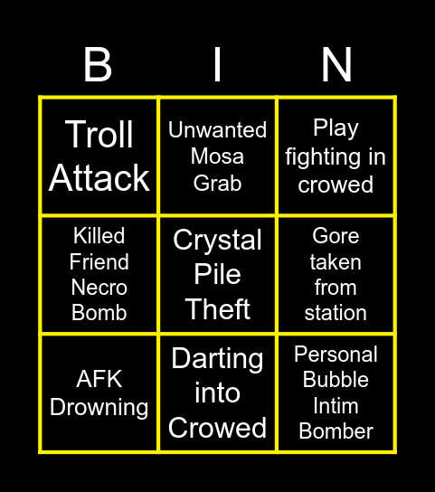 BoB Event Bingo Card