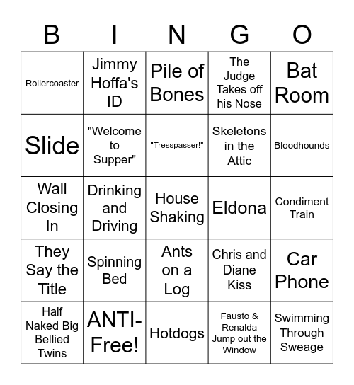 Nothing But Trouble - Round 2 Bingo Card
