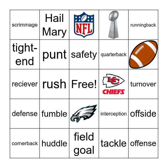 SUPERBOWL BINGO Card