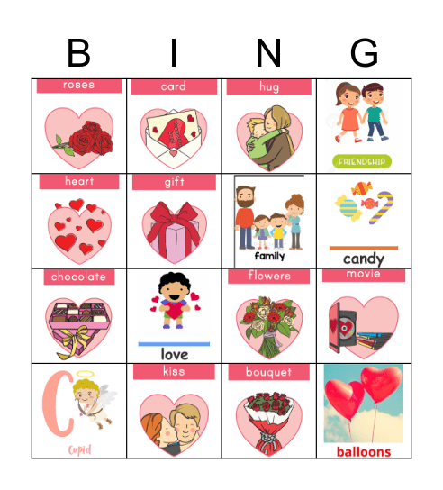 LIA VALENTINE'S DAY Bingo Card