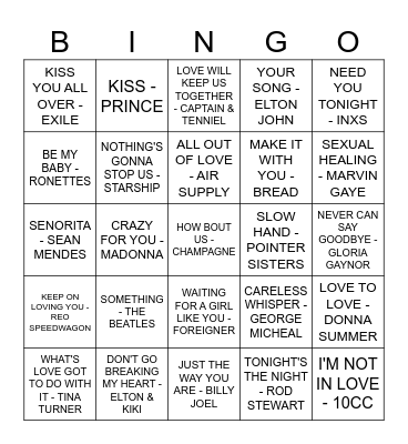 VALENTINES DAY Bingo Card