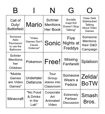 G&EM Bingo Card