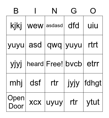 Random Acts of Kindness Week Bingo Card