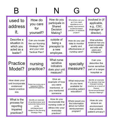 Magnet Bingo Card