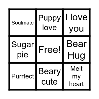 Valentine’s Day Bingo Card