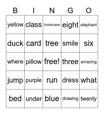 BINGO Card