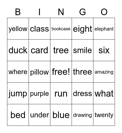 BINGO Card