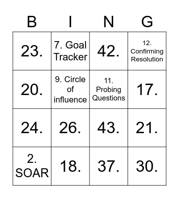 SOAR BINGO - Customer Experience Bingo Card
