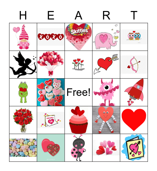 Valentines Day Bingo Card