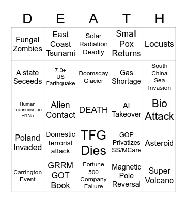 2023 Bingo Card