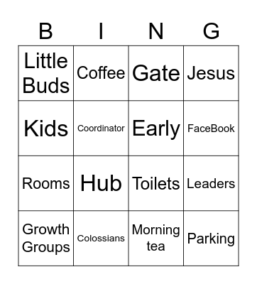 Women's Growth Group  - Welcome! Bingo Card