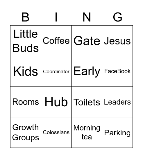 Women's Growth Group  - Welcome! Bingo Card